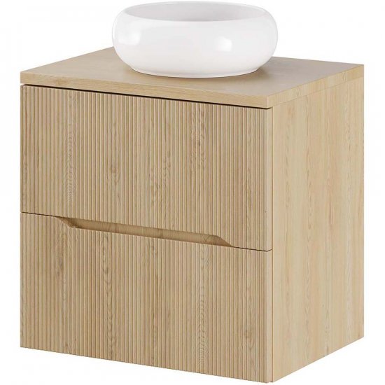 COMAD Zestaw mebli NORDIC CREMONA szafka z blatem 60 cm, umywalka WIKI