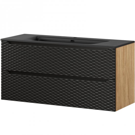 COMAD Szafka OCEAN BLACK z umywalką meblową SKY BL 120 cm