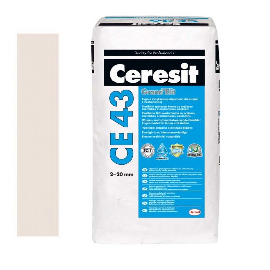 Fuga uniwersalna elastyczna CERESIT CE 43 do 20 mm: II grupa: bahama 43 25kg