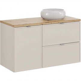 COMAD Zestaw mebli BELLA CASHMERE szafka podum., szafka z koszem, umywalka WIKI, blat 100 cm