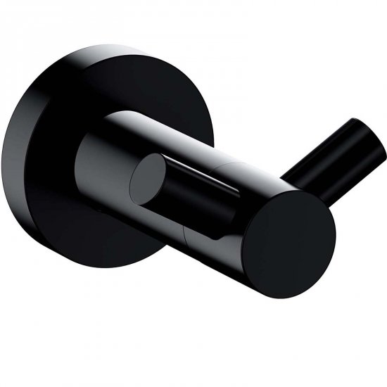 OMNIRES Wieszak na ręcznik MODERN PROJECT podwójny czarny mat MP60120BL