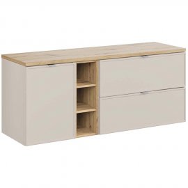 COMAD Zestaw mebli BELLA CASHMERE 2 szafki podum., szafka z koszem, blat 140 cm