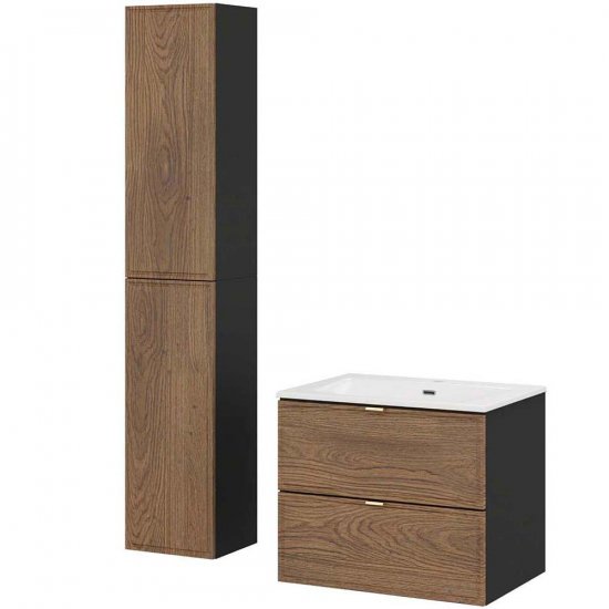 COMAD Zestaw mebli TALIA CASELLA szafka z umywalką SKY WHITE 60 cm, 2 półsłupki 30 cm