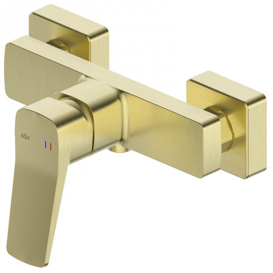KFA Bateria prysznicowa MALAGA ścienna jasna złota szczotkowana PVD 4526-010-31