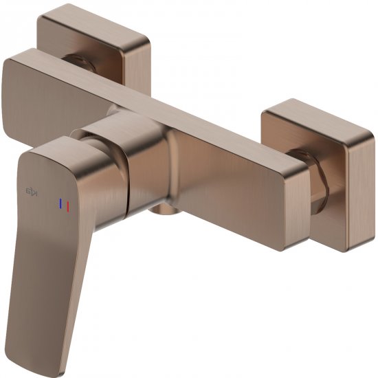 KFA Bateria prysznicowa MALAGA ścienna różowa złota szczotkowana PVD 4526-010-34