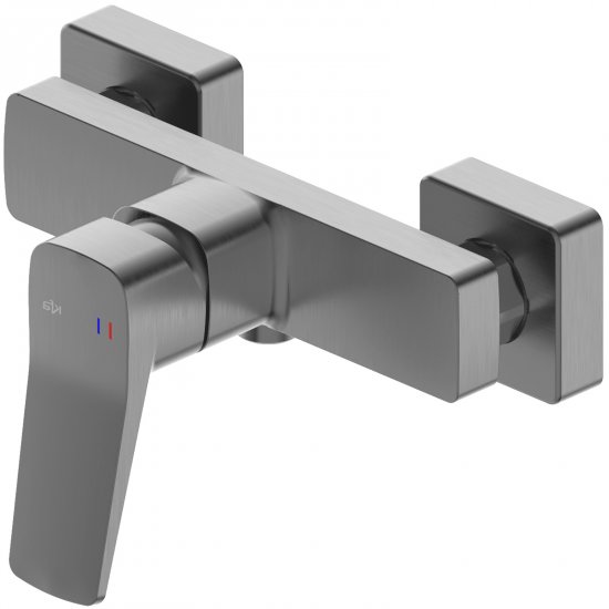 KFA Bateria prysznicowa MALAGA ścienna gun metal szara PVD 4526-010-61