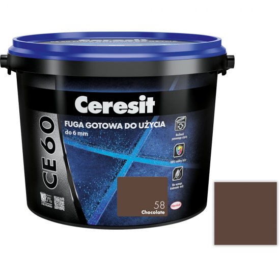 Fuga gotowa do użycia CERESIT CE 60 chocolate 58 2 kg