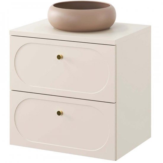 COMAD Zestaw mebli DONNA SAND szafka z blatem SAND 60 cm, umywalka WIKI