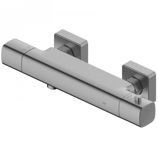 KFA Bateria prysznicowa MALAGA termostatyczna ścienna gun metal szara PVD 5756-010-61