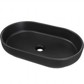 COMAD Umywalka nablatowa RIVER 2 BLACK MATT 55x35 cm UN 55 ( E-6594 )