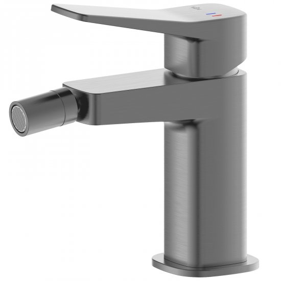 KFA Bateria bidetowa MALAGA stojąca ze spustem klik-klak gun metal szara PVD 4527-015-61