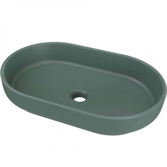COMAD Umywalka nablatowa RIVER 2 FOREST GREEN MATT 55x35 cm UN 55 ( E-6594 )