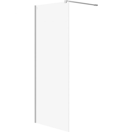 CERSANIT Kabina prysznicowa WALK-IN MILLE chrom 80x200 szkło transparentne S161-005