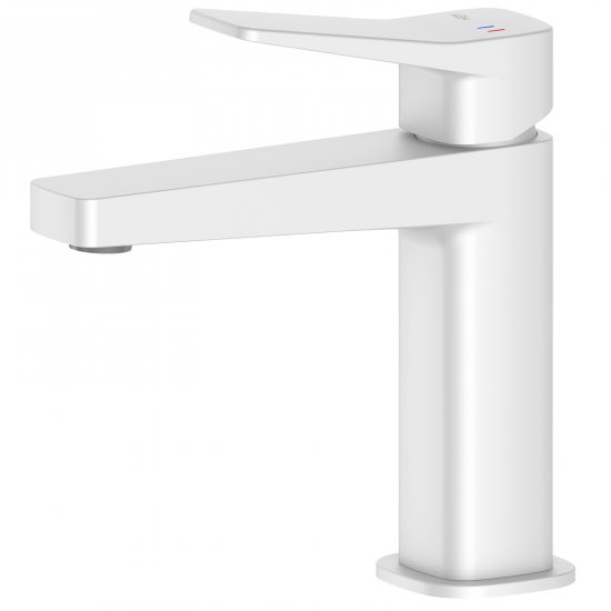 KFA Bateria umywalkowa MALAGA stojąca ze spustem typu klik-klak biała 4522-815-44
