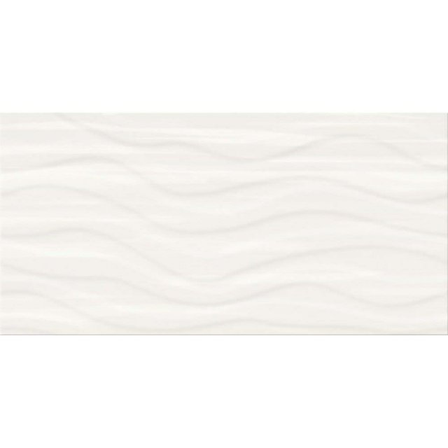 Płytka ścienna SOFT ROMANTIC white structure satin waves 29,8x59,8* 8mm gat. I