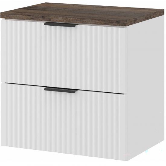 COMAD Szafka podumywalkowa ADEL WHITE z blatem SANTA FE VINTAGE 60 cm