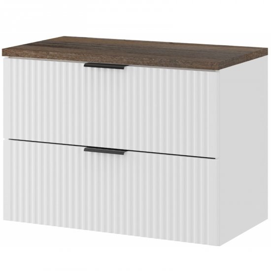 COMAD Szafka podumywalkowa ADEL WHITE z blatem SANTA FE VINTAGE 80 cm