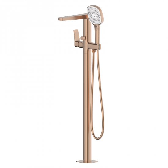 KFA Bateria wannowa MALAGA wolnostojąca różowa złota szczotkowana PVD 4525-510-34