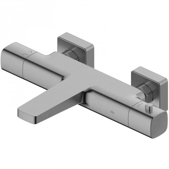 KFA Bateria wannowa MALAGA termostatyczna ścienna gun metal szara PVD 5754-010-61