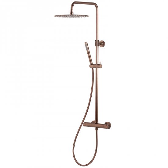 KFA Zestaw prysznicowy MOZA z baterią termostatyczną różowy złoty szczotkowany PVD 5736-920-34