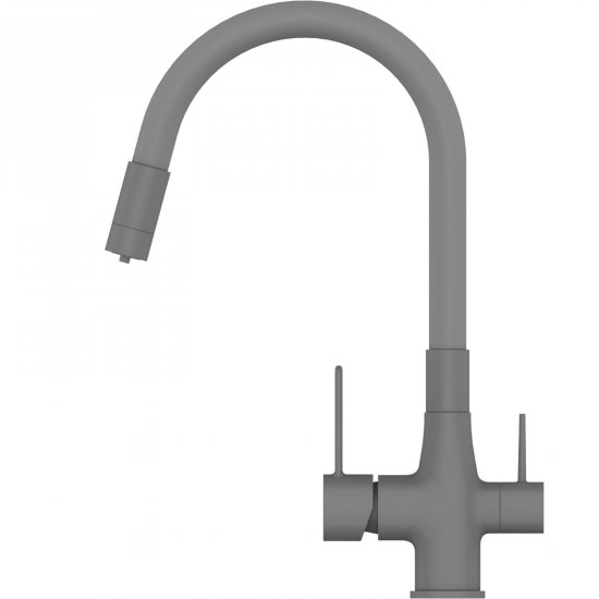 INVENA Bateria kuchenna GLAMOUR z filtrem szara BZ-02-F05-V