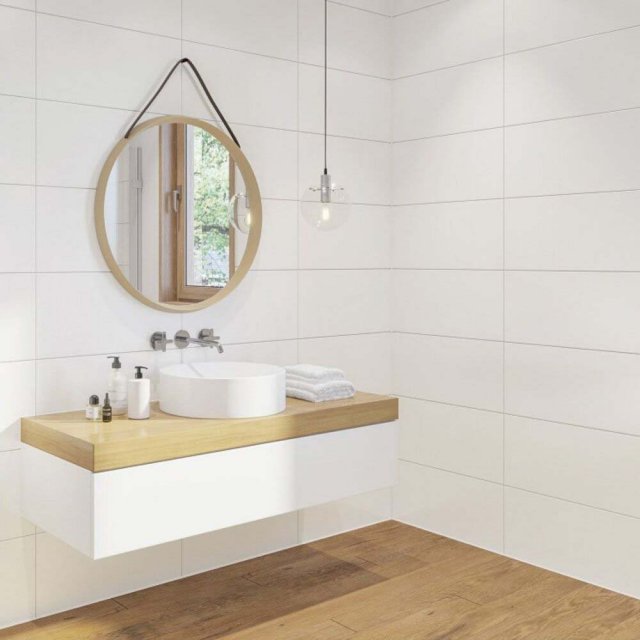 Płytka ścienna SNOW WHITE satin 8mm 29,8x59,8 #002 gat. II Opoczno