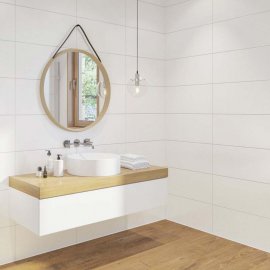 Płytka ścienna SNOW WHITE satin 8mm 29,8x59,8 #002 gat. II Opoczno