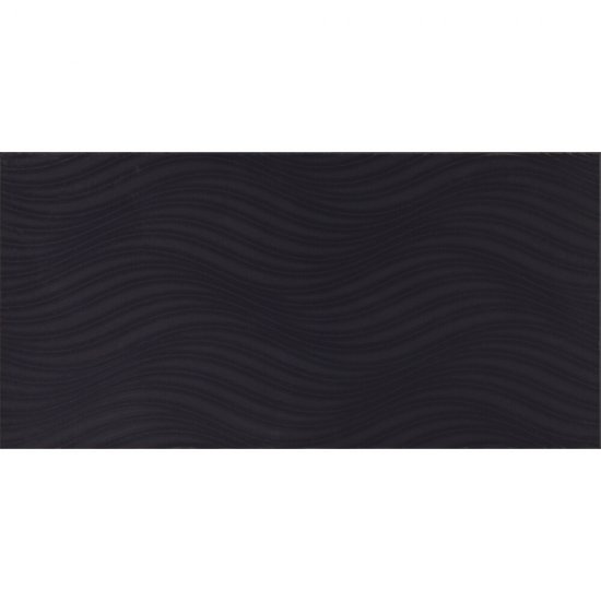 Płytka ścienna dekor ZURI black structure glossy 29,7x60 gat. I