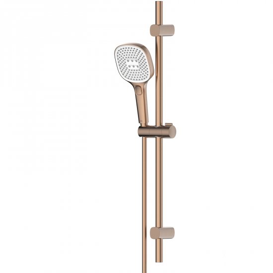 KFA Zestaw prysznicowy MALAGA przesuwny kompletny różowy złoty szczotkowany PVD 841-352-34