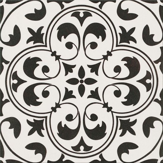 Gres szkliwiony PATCHWORK CONCEPT white-black naomi satyna 29,8x29,8 gat. II