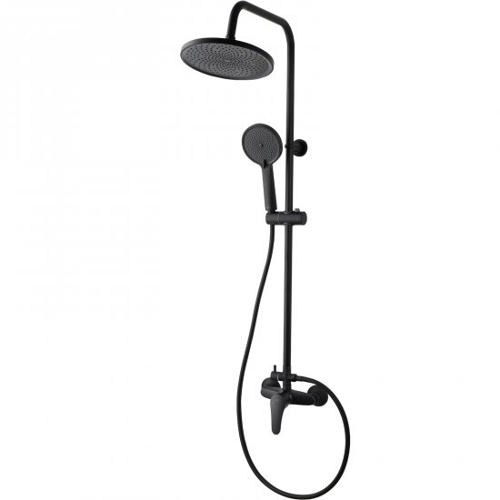 INVENA Zestaw prysznicowy KALYMNOS z deszczownicą czarny AU-28-004-V