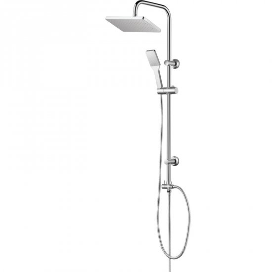 INVENA Zestaw prysznicowy AMFISA z deszczownicą chrom AU-39-001-K