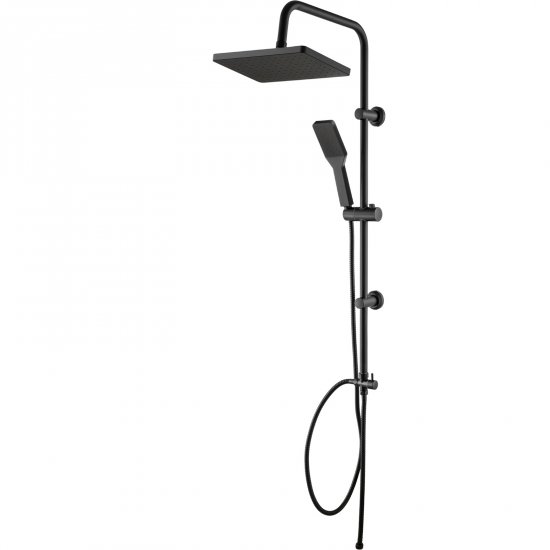 INVENA Zestaw prysznicowy AMFISA z deszczownicą czarny AU-39-004-K