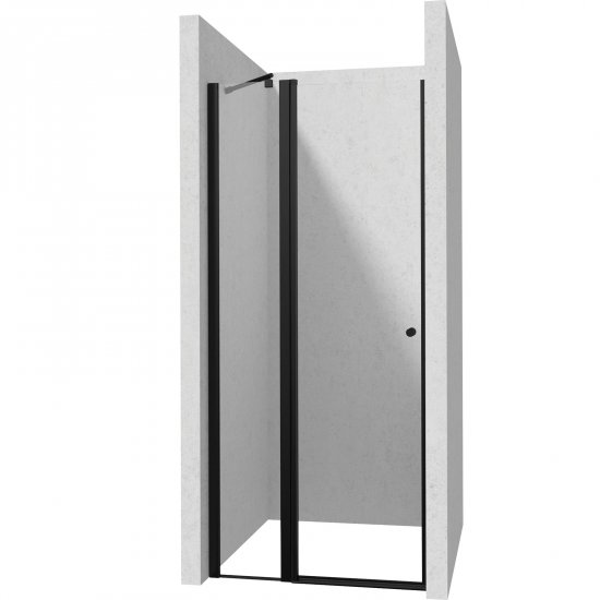DEANTE Drzwi prysznicowe KERRIA PLUS 90 cm uchylne czarne KTSUN41P