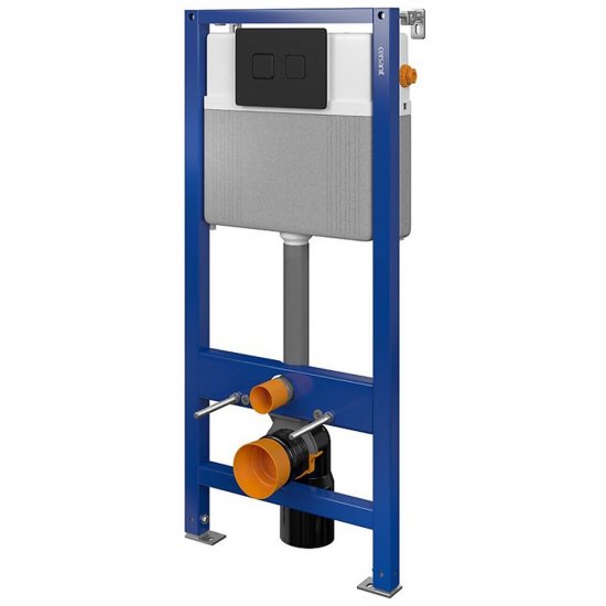 CERSANIT Stelaż podtynkowy SET B405 AQUA 52 PNEU S QF, ACCENTO SQUARE czarny mat S701-526