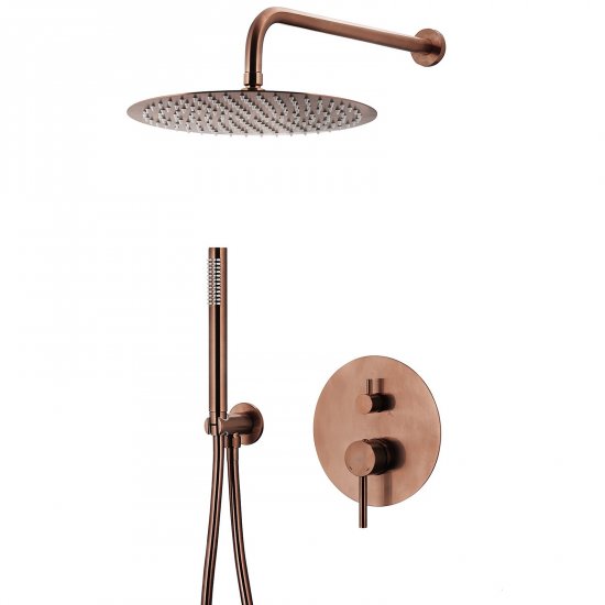 KFA Zestaw prysznicowy MOZA podtynkowy z baterią 3-funkcyjną różowy złoty PVD 5039-501-34