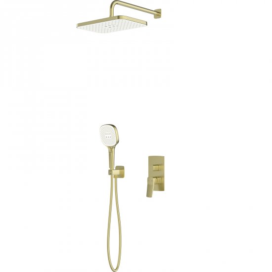 KFA Zestaw prysznicowy MALAGA podtynkowy jasny złoty szczotkowany PVD 4529-501-31