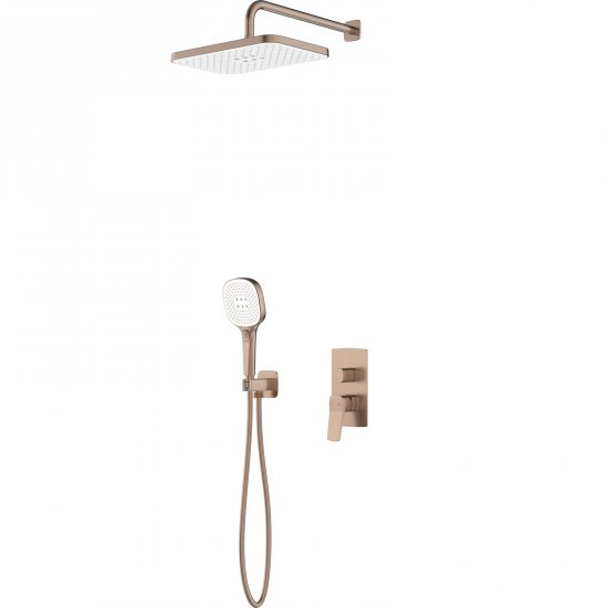 KFA Zestaw prysznicowy MALAGA podtynkowy różowy złoty szczotkowany PVD 4529-501-34
