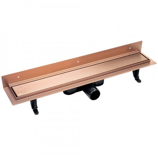 LAVEO Odpływ liniowy przyścienny BASSO 60 cm miedź COB_861D