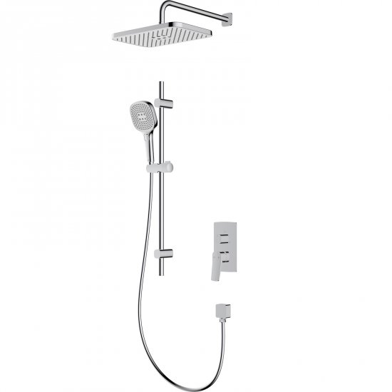 KFA Zestaw prysznicowy MALAGA podtynkowy z drążkiem przesuwnym chrom 4529-301-00