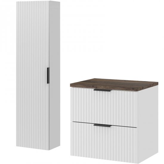 COMAD Zestaw mebli ADEL WHITE szafka z blatem SANTA FE VINTAGE 60 cm, słupek 35 cm