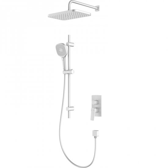 KFA Zestaw prysznicowy MALAGA podtynkowy z drążkiem przesuwnym biały 4529-301-44