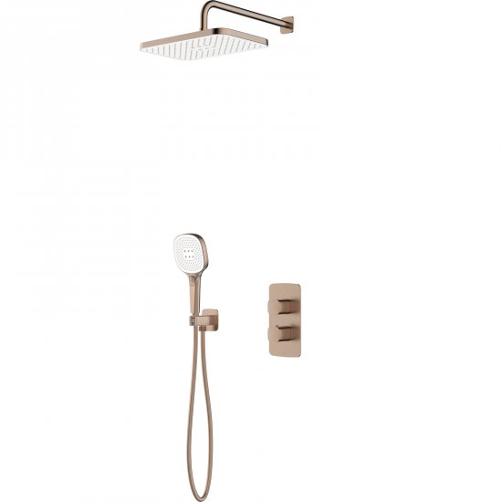 KFA Zestaw prysznicowy MALAGA podtynkowy termostatyczny różowy złoty PVD 5759-501-34