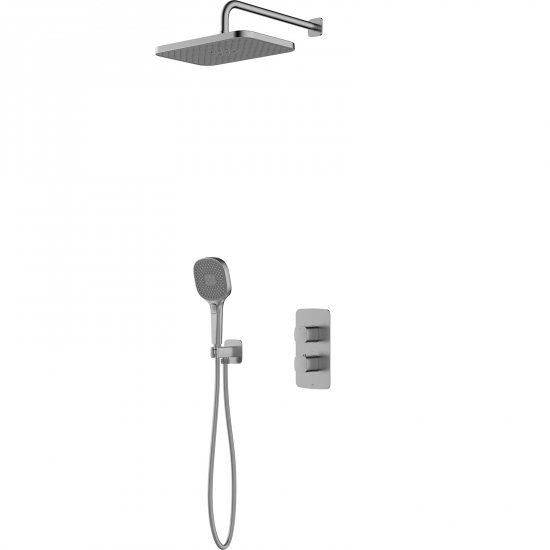 KFA Zestaw prysznicowy MALAGA podtynkowy termostatyczny gun metal szczotkowany PVD 5759-501-61
