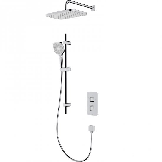 KFA Zestaw prysznicowy MALAGA podtynkowy termostatyczny z drążkiem przesuwnym chrom 5759-301-00