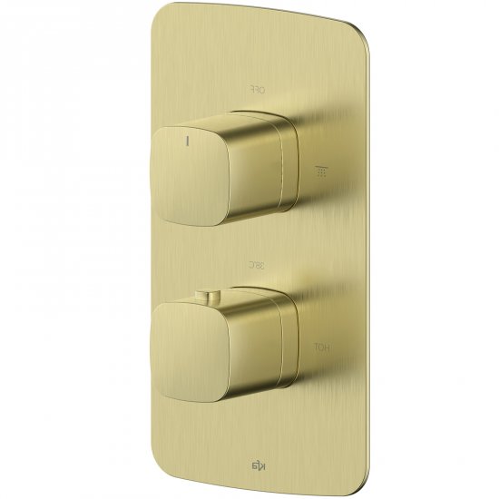 KFA Bateria prysznicowa MALAGA podtynkowa termostatyczna solo jasna złota PVD 5759-001-31