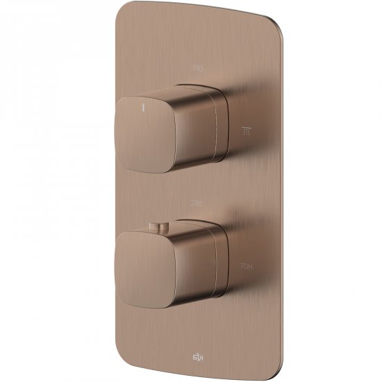 KFA Bateria prysznicowa MALAGA podtynkowa termostatyczna solo różowa złota PVD 5759-001-34