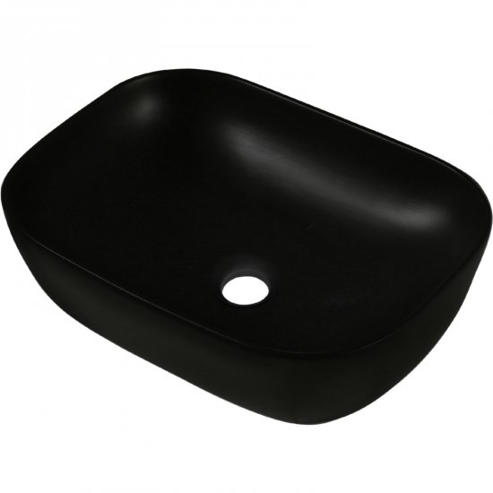 INVENA Umywalka nablatowa VITORIA 45,5 czarna CE-48-005-W