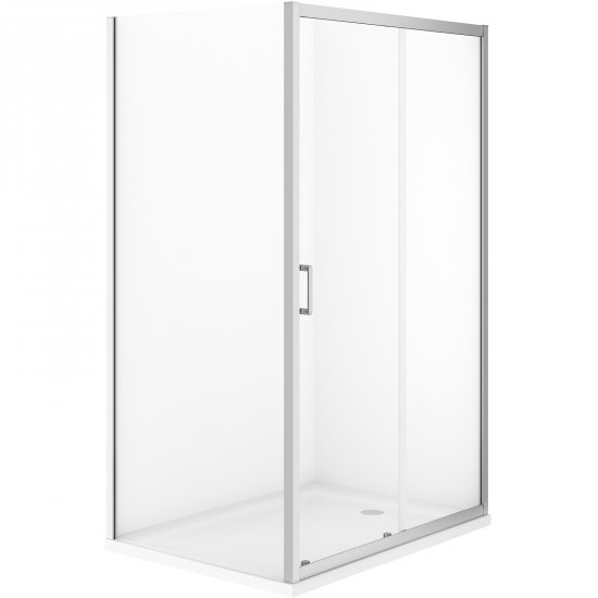 CERSANIT Kabina prysznicowa VERSO przesuwna 120x90x190 chrom z brodzikiem TAKO 4 cm S4031-010