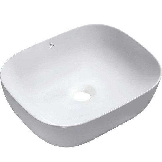 LAVEO Umywalka nablatowa MOGAMI 50,5x40,5 cm ceramiczna biała VUM_6250